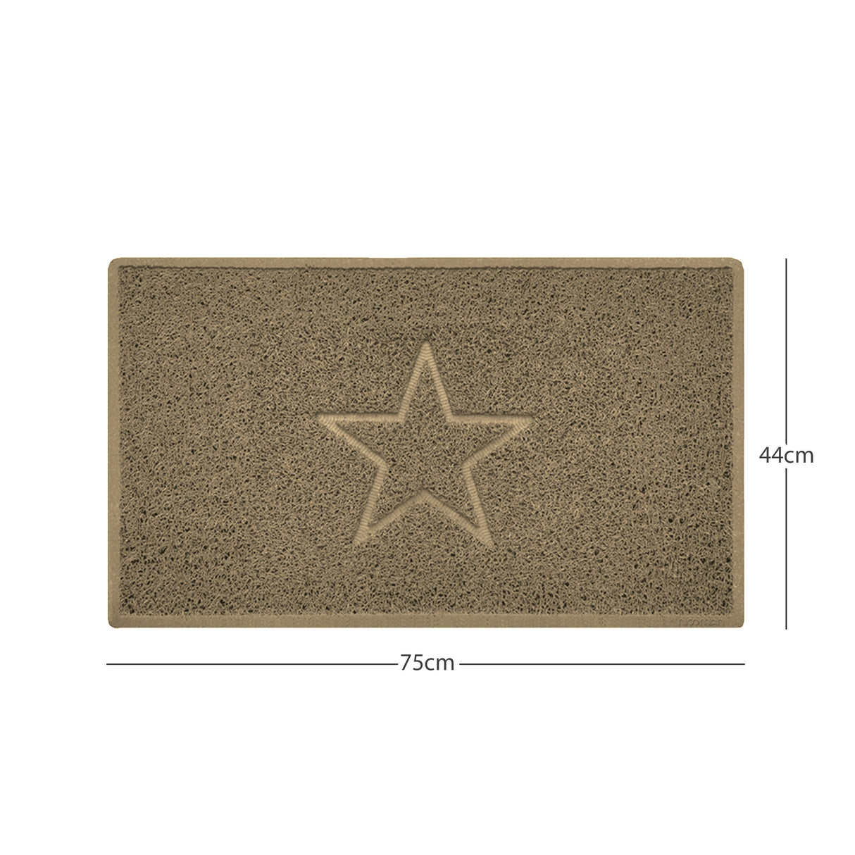 Nicoman "Star" Embossed Loofah Textured Spaghetti Doormat