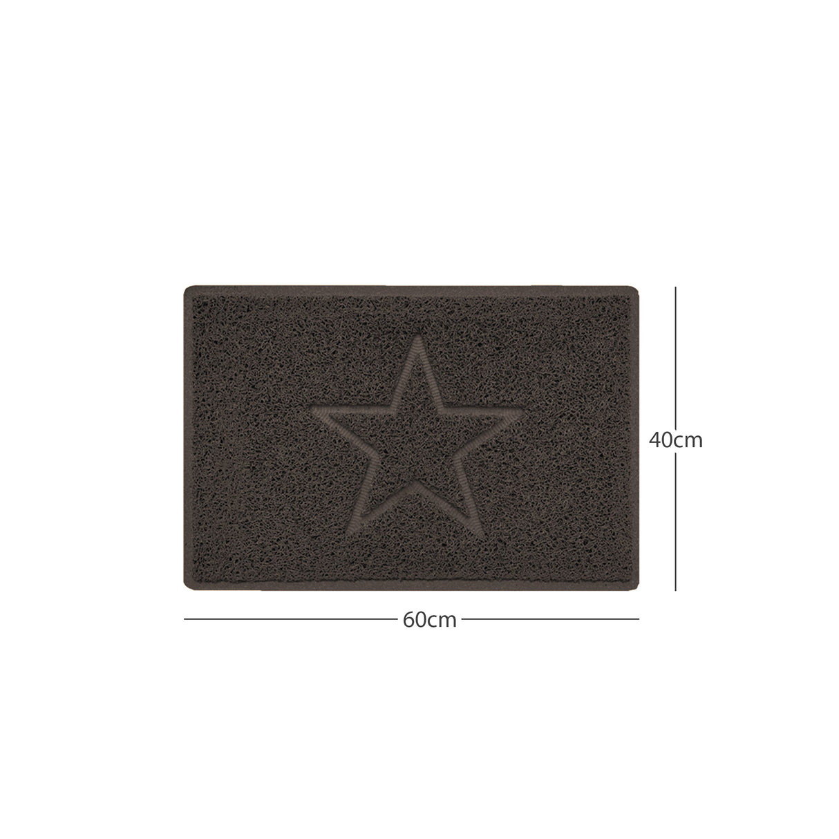 Nicoman "Star" Embossed Loofah Textured Spaghetti Doormat