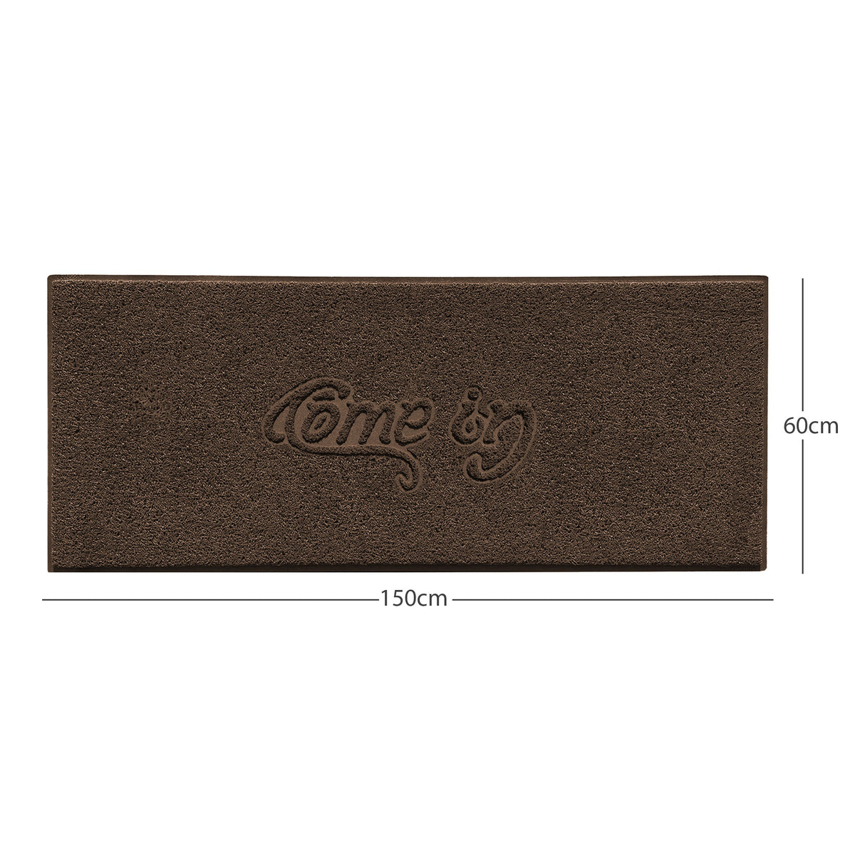 Nicoman "Come In" Grey Spaghetti Door Mat