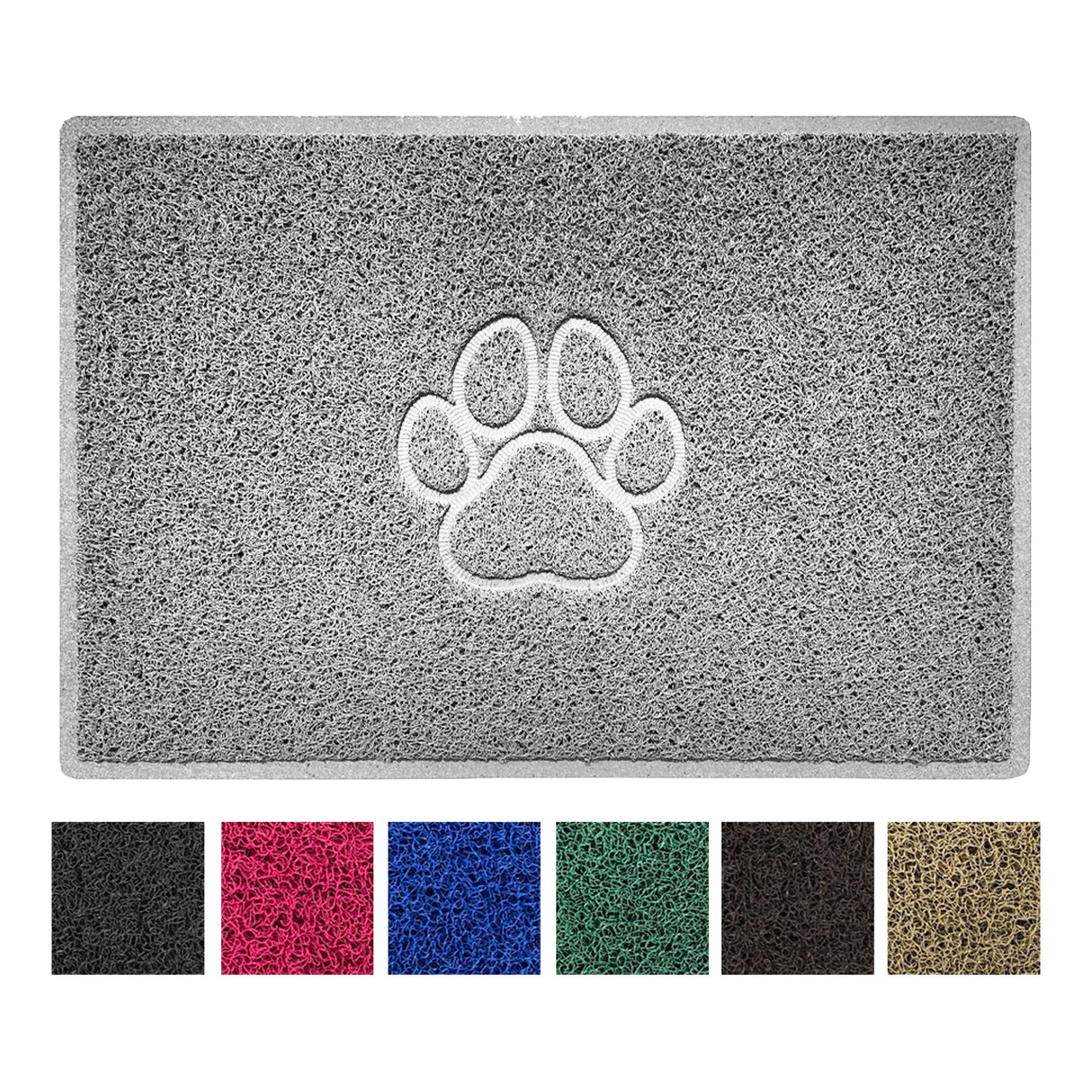 Nicoman "Paw Print" Embossed Loofah Textured Spaghetti Door Mat