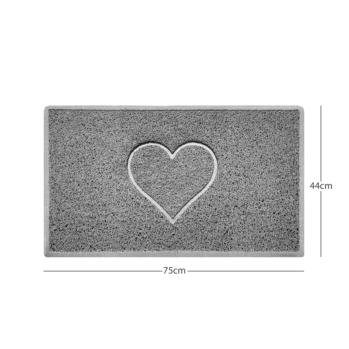 Heart Embossed Spaghetti Door Mat Non Slip PVC | Nicoman