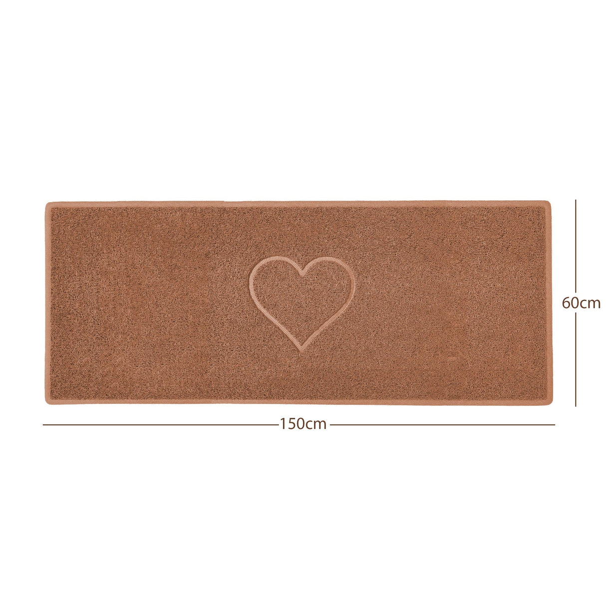 Heart Embossed Spaghetti Door Mat Non Slip PVC | Nicoman