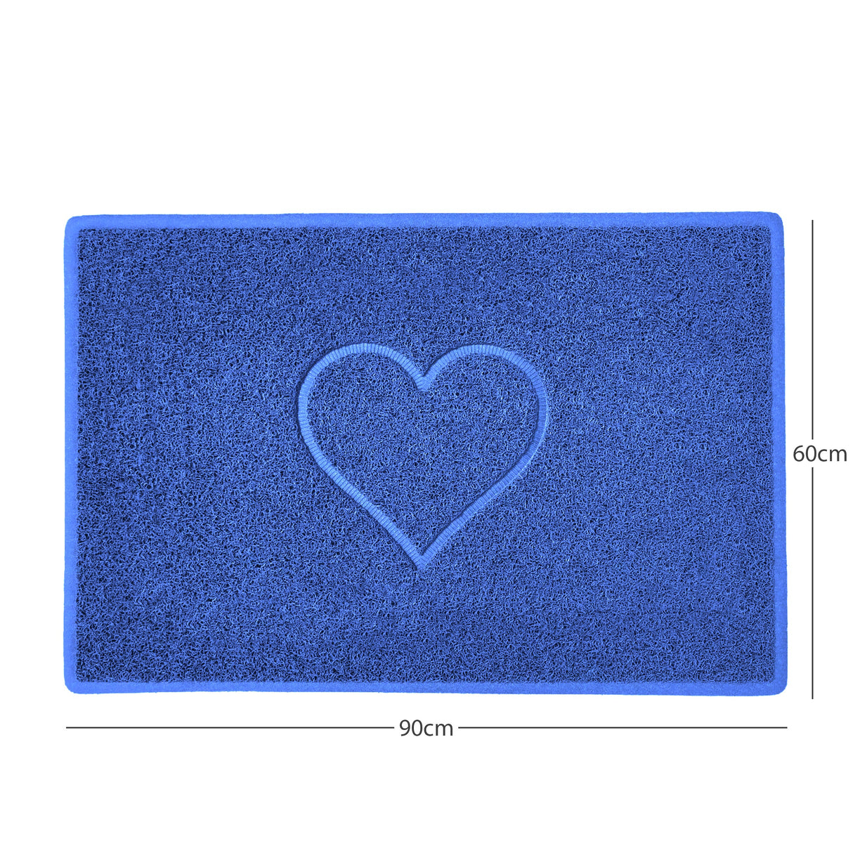 Heart Embossed Spaghetti Door Mat Non Slip PVC | Nicoman