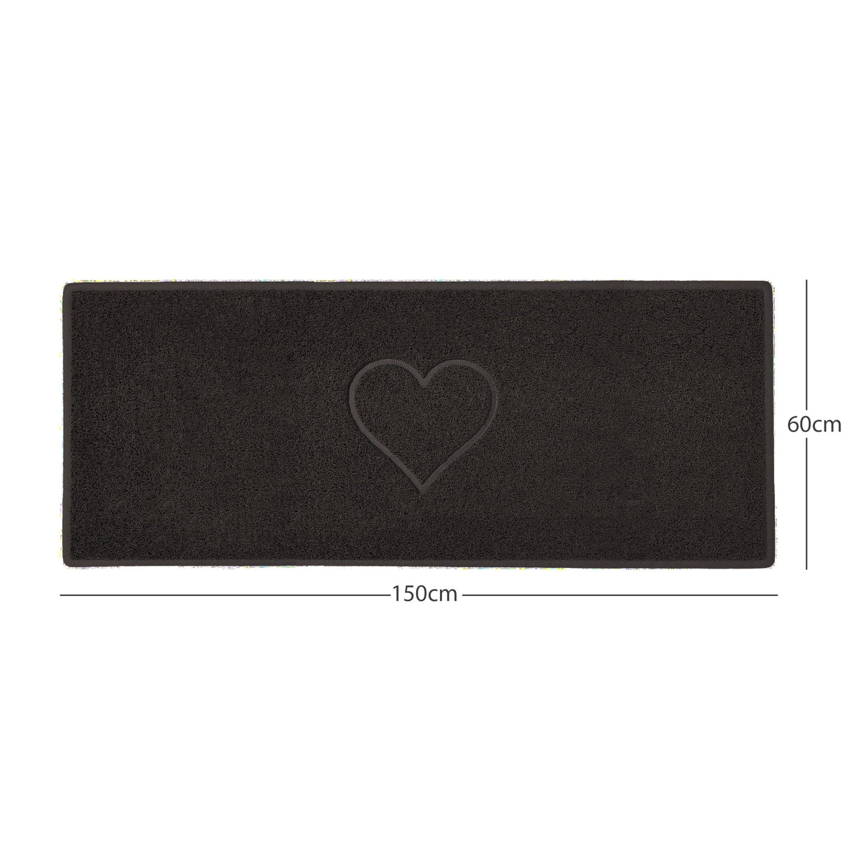 Heart Embossed Spaghetti Door Mat Non Slip PVC | Nicoman