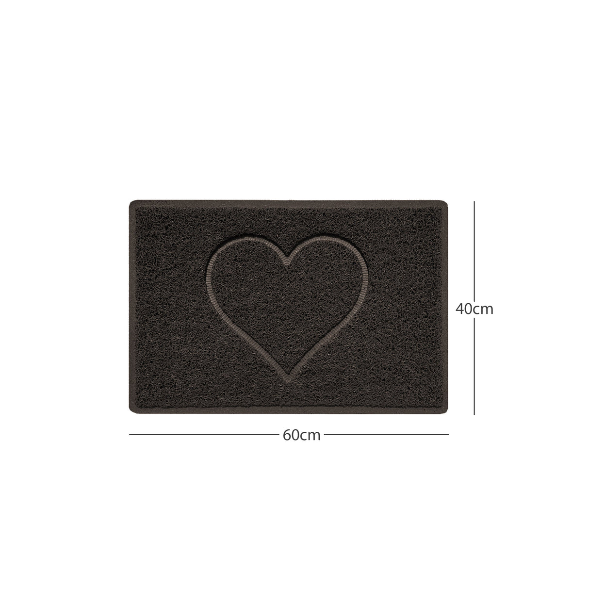 Heart Embossed Spaghetti Door Mat Non Slip PVC | Nicoman