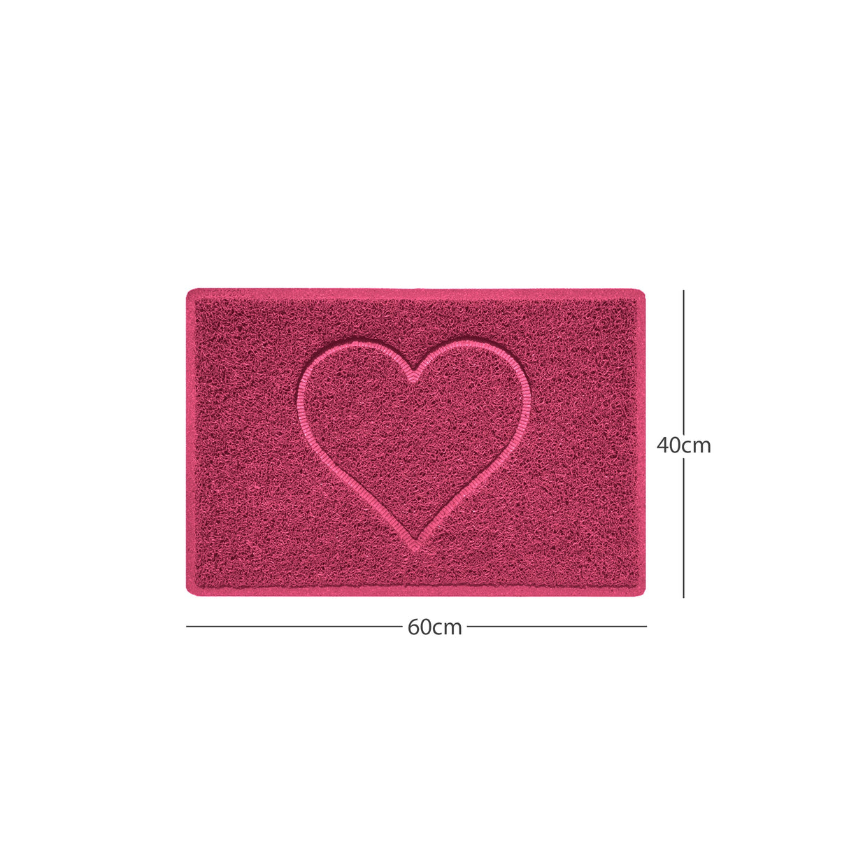 Heart Embossed Spaghetti Door Mat Non Slip PVC | Nicoman