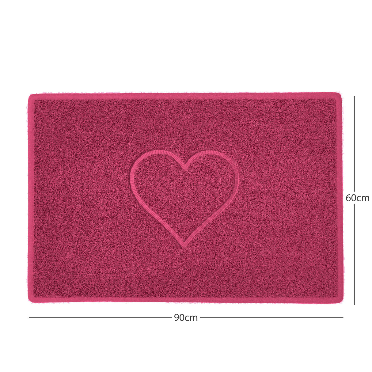 Heart Embossed Spaghetti Door Mat Non Slip PVC | Nicoman