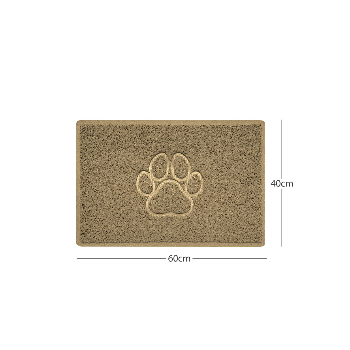 Nicoman "Paw Print" Embossed Loofah Textured Spaghetti Door Mat
