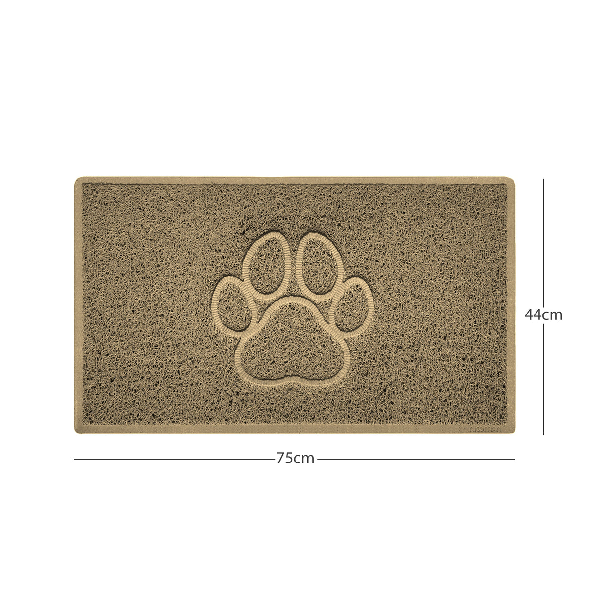 Nicoman "Paw Print" Embossed Loofah Textured Spaghetti Door Mat