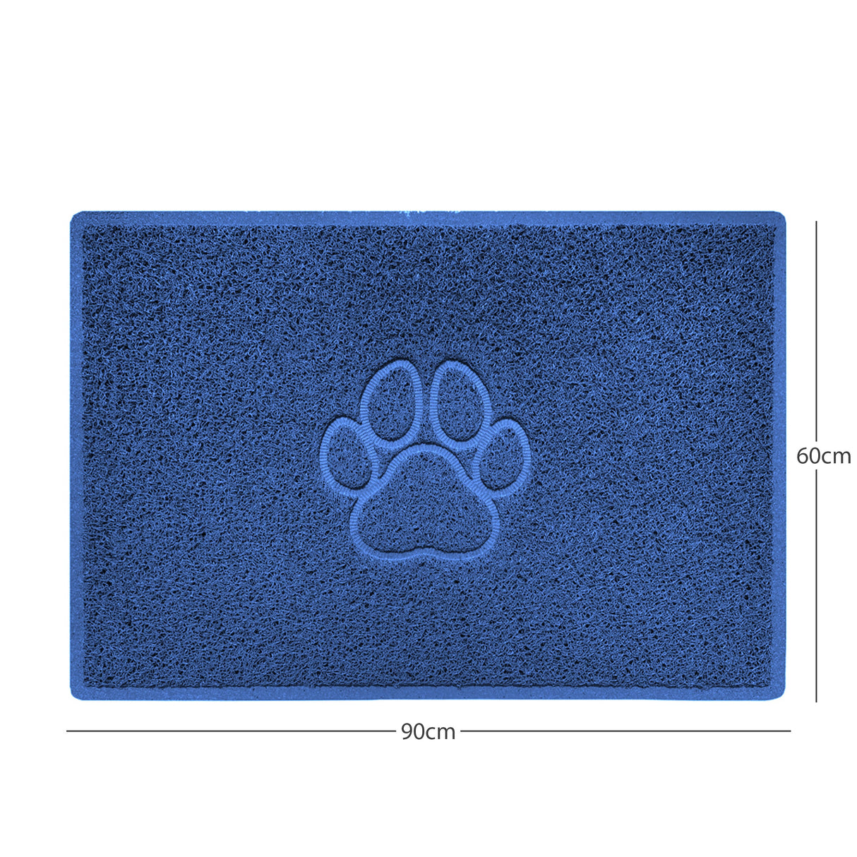 Nicoman "Paw Print" Embossed Loofah Textured Spaghetti Door Mat