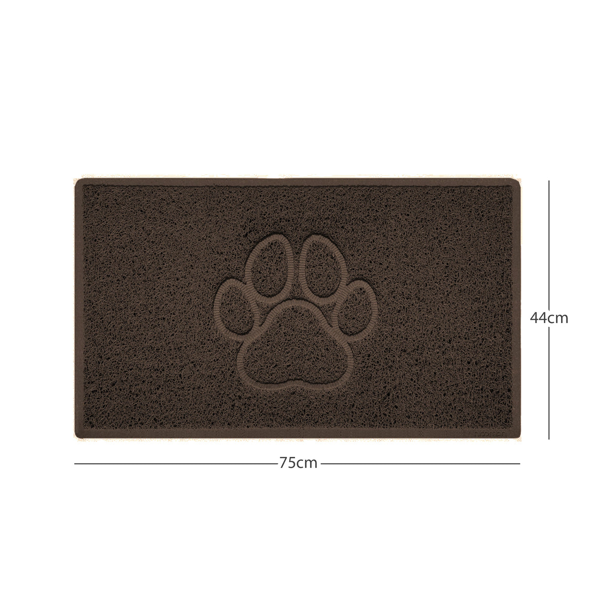 Nicoman "Paw Print" Embossed Loofah Textured Spaghetti Door Mat
