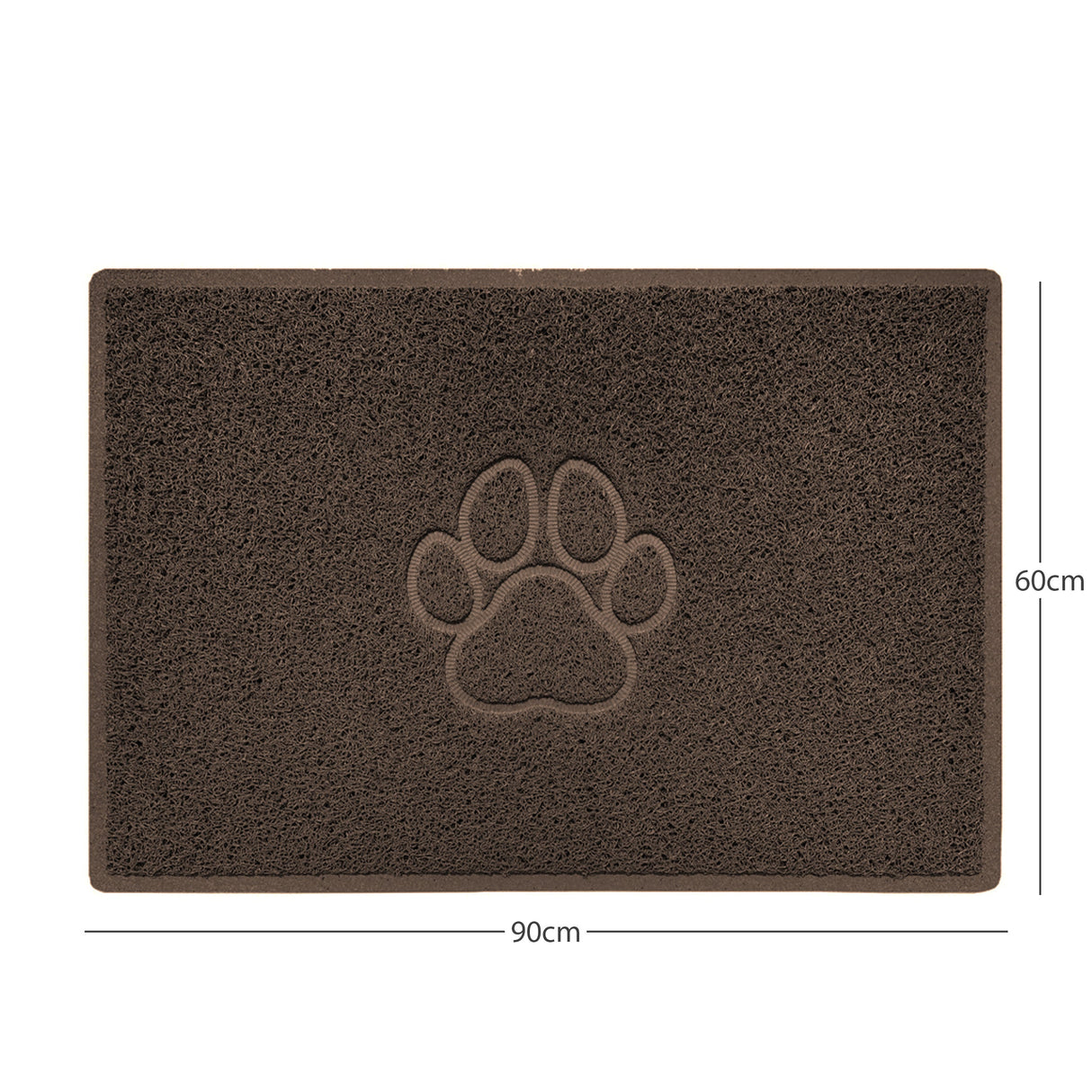 Nicoman "Paw Print" Embossed Loofah Textured Spaghetti Door Mat