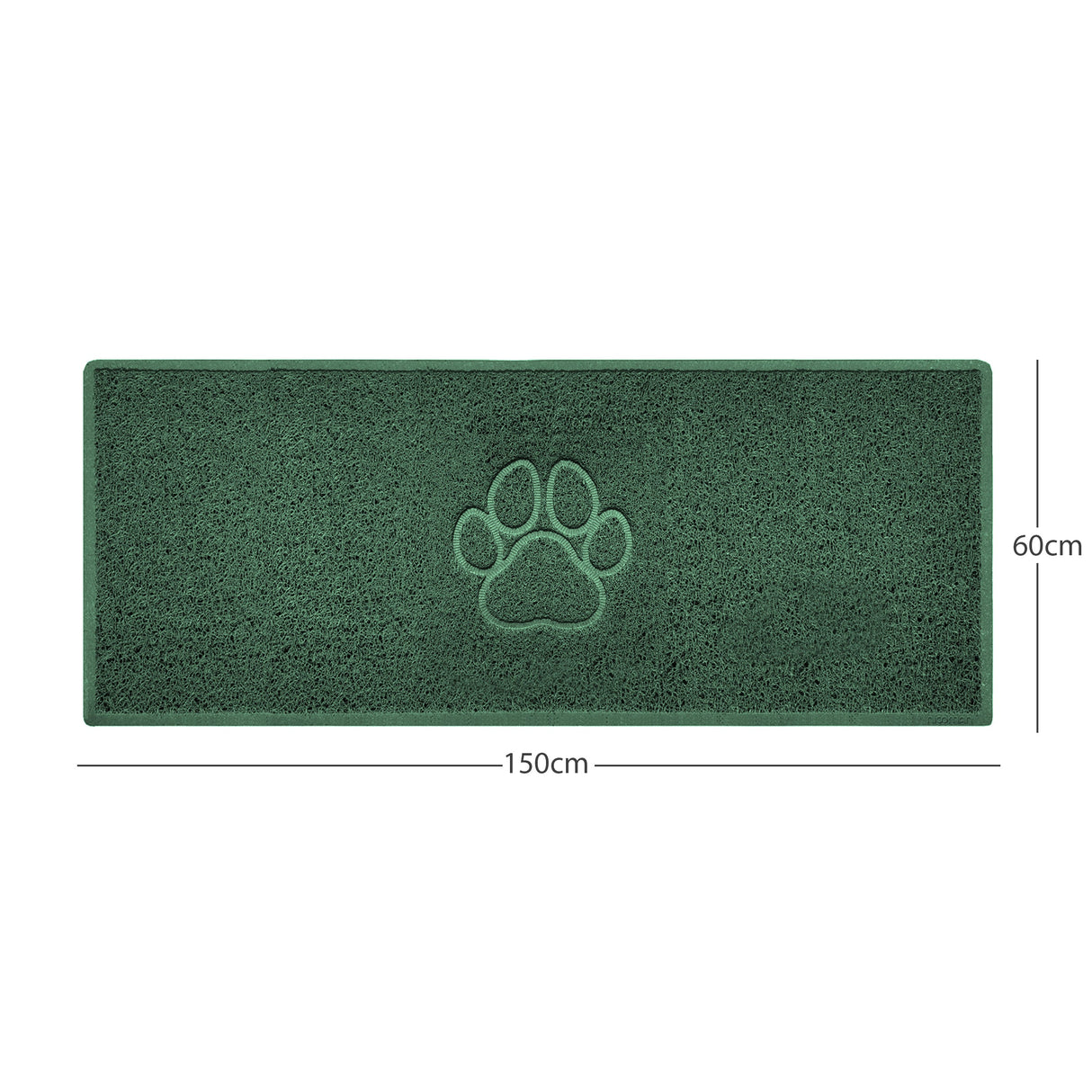Nicoman "Paw Print" Embossed Loofah Textured Spaghetti Door Mat