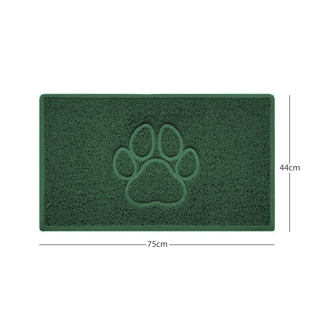 Nicoman "Paw Print" Embossed Loofah Textured Spaghetti Door Mat