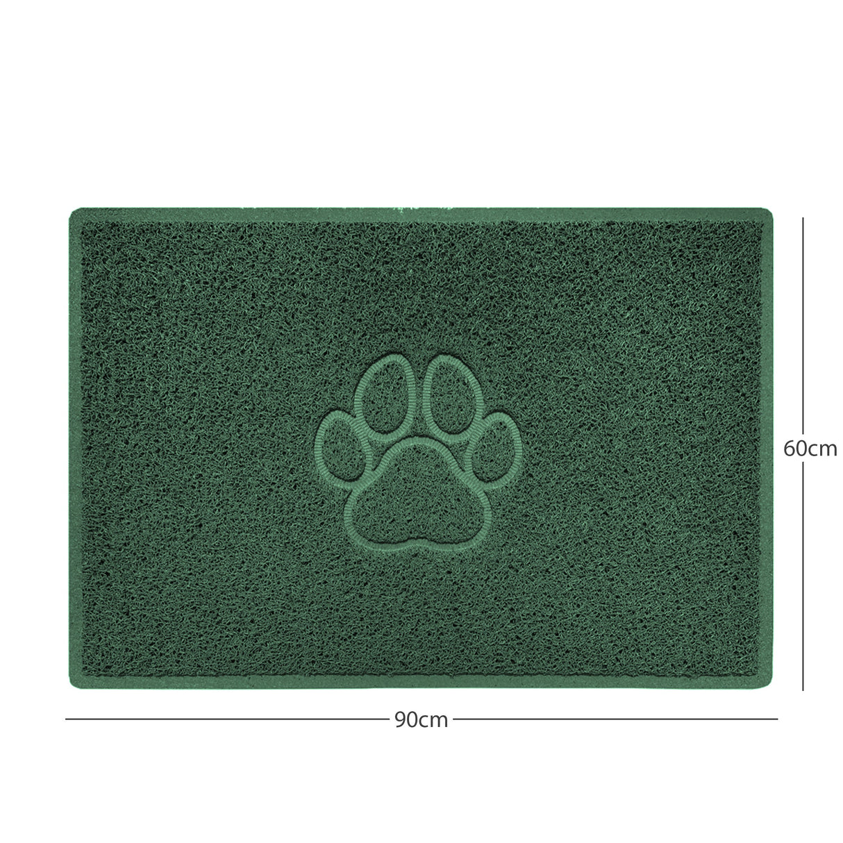 Nicoman "Paw Print" Embossed Loofah Textured Spaghetti Door Mat
