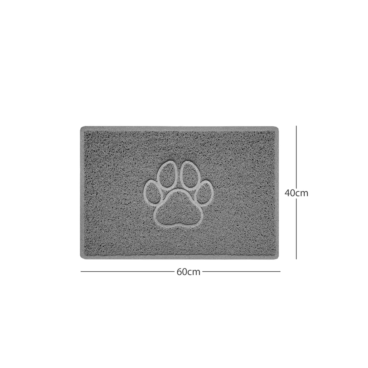 Nicoman "Paw Print" Embossed Loofah Textured Spaghetti Door Mat
