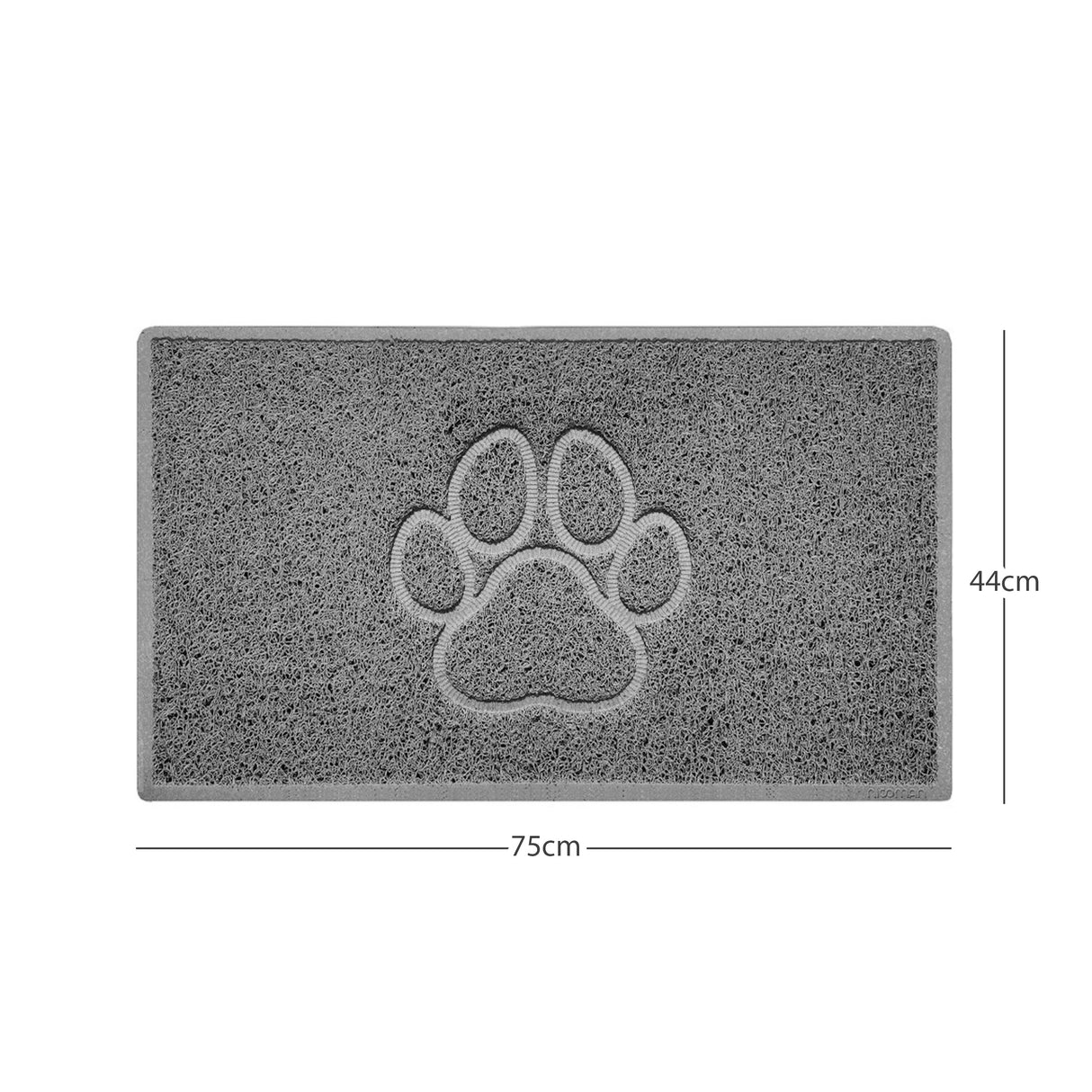 Nicoman "Paw Print" Embossed Loofah Textured Spaghetti Door Mat
