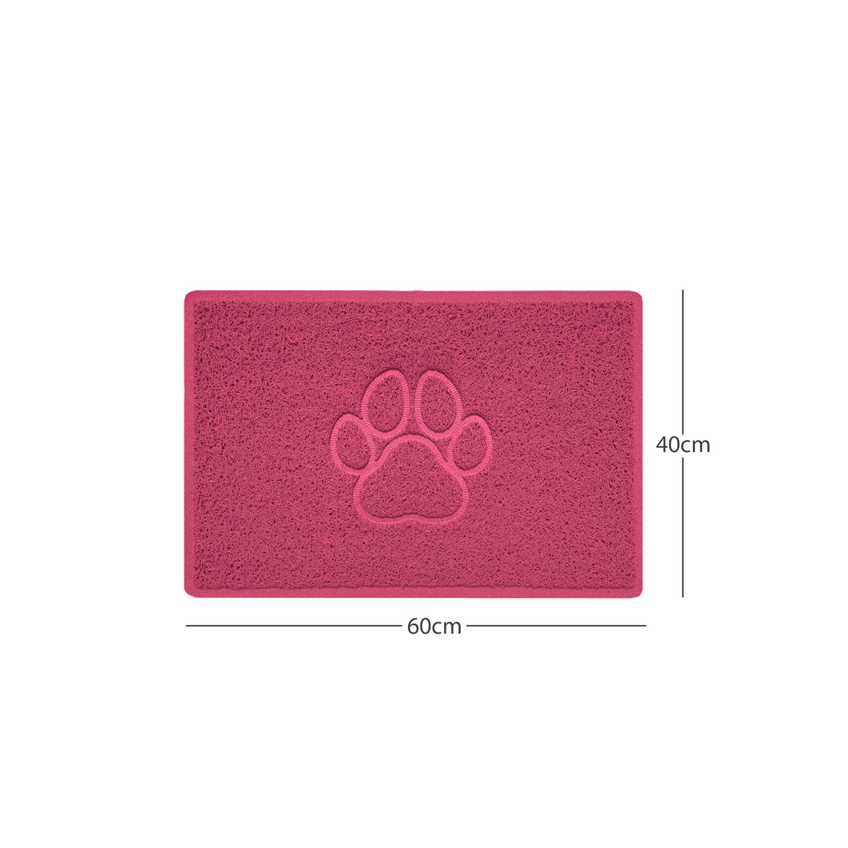 Nicoman "Paw Print" Embossed Loofah Textured Spaghetti Door Mat