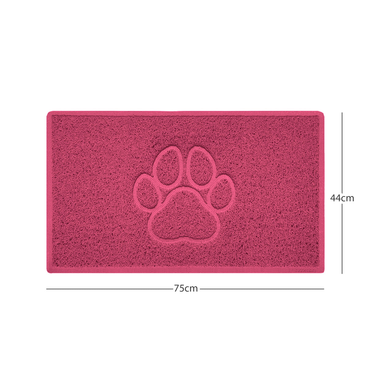 Nicoman "Paw Print" Embossed Loofah Textured Spaghetti Door Mat