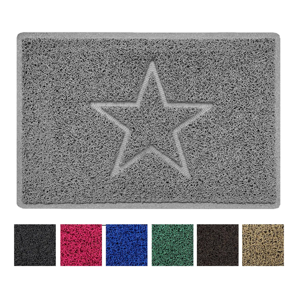 Nicoman "Star" Embossed Loofah Textured Spaghetti Doormat