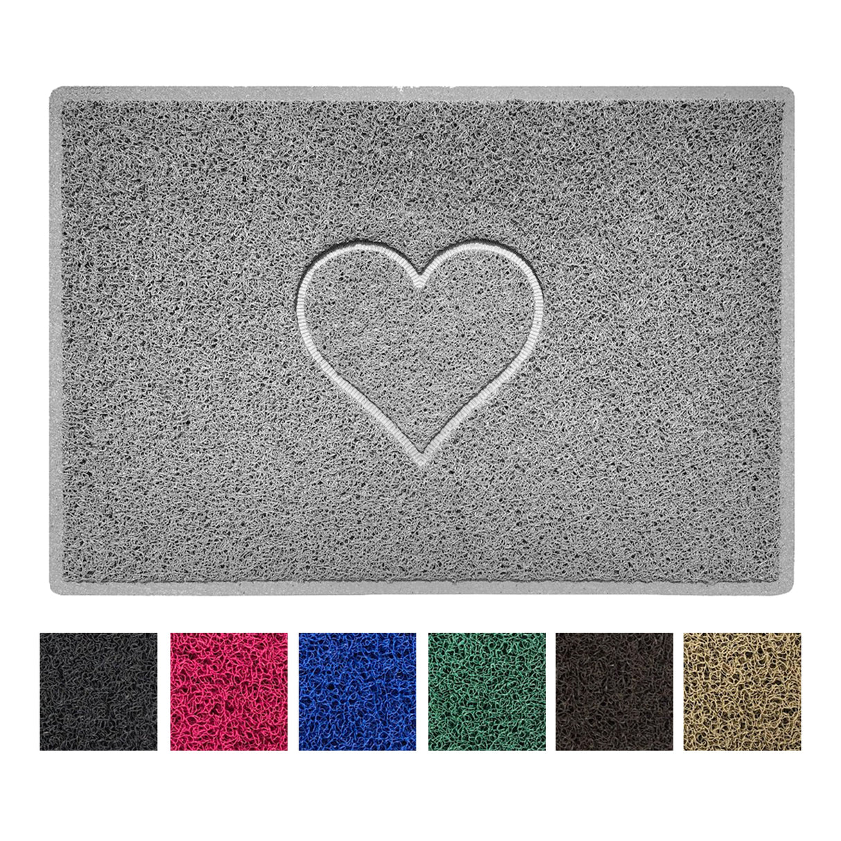 Heart Embossed Spaghetti Door Mat Non Slip PVC | Nicoman