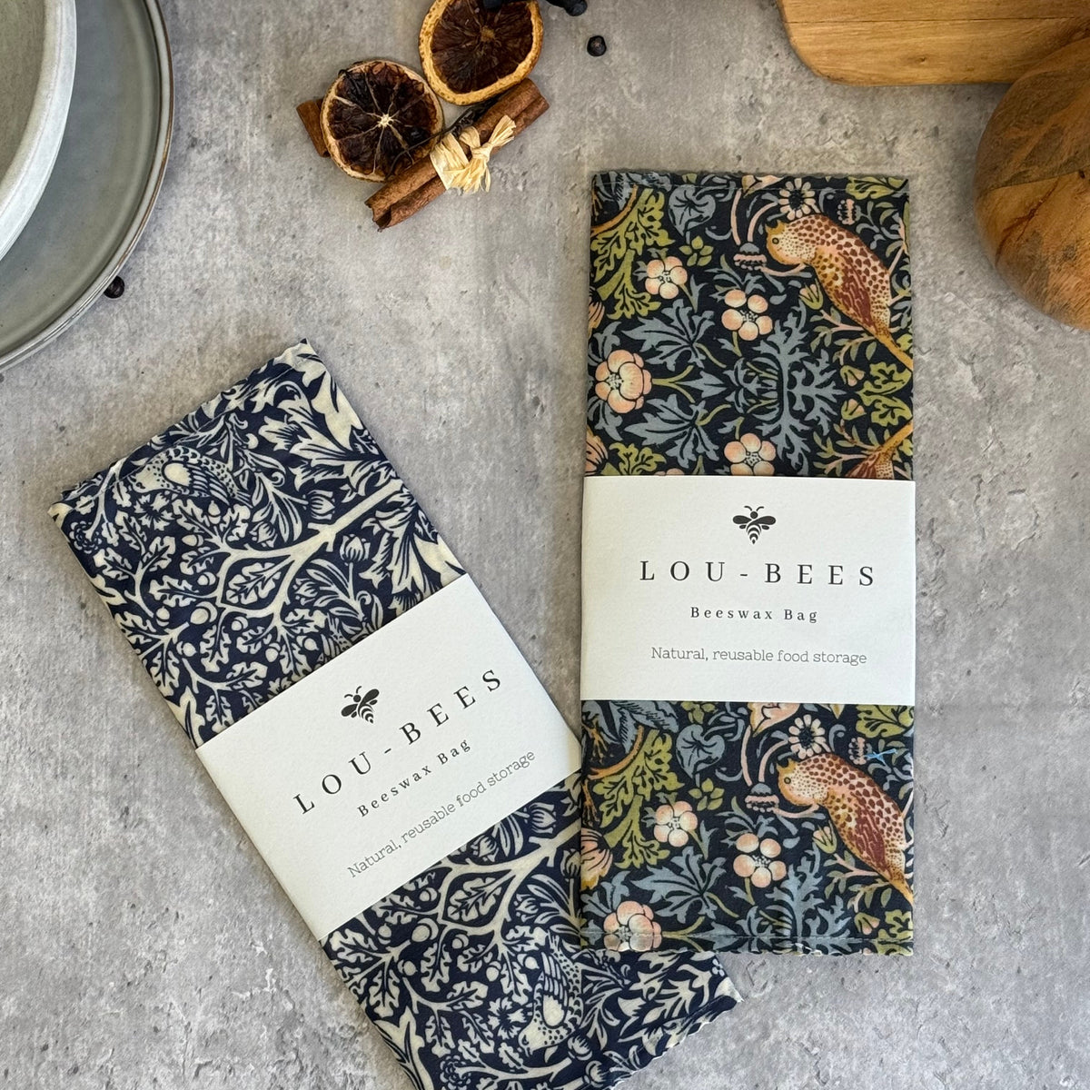 Lou-bees William Morris Beeswax Bag