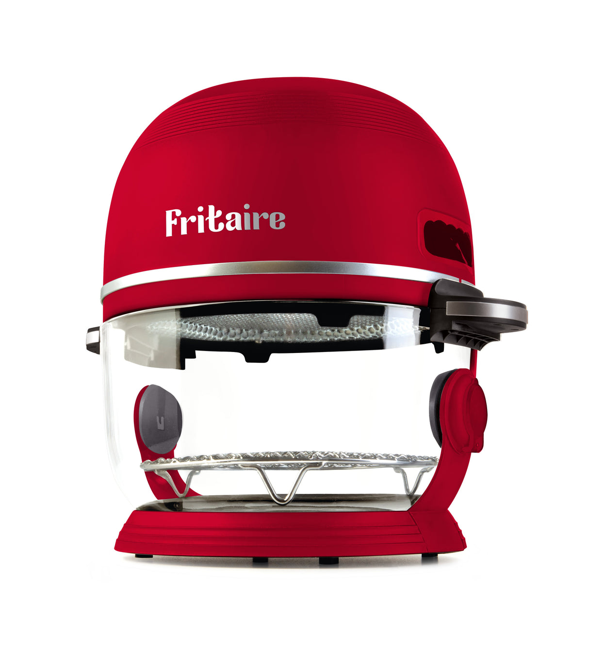 Fritaire Self-Cleaning Glass Bowl Air Fryer - Cherry Red