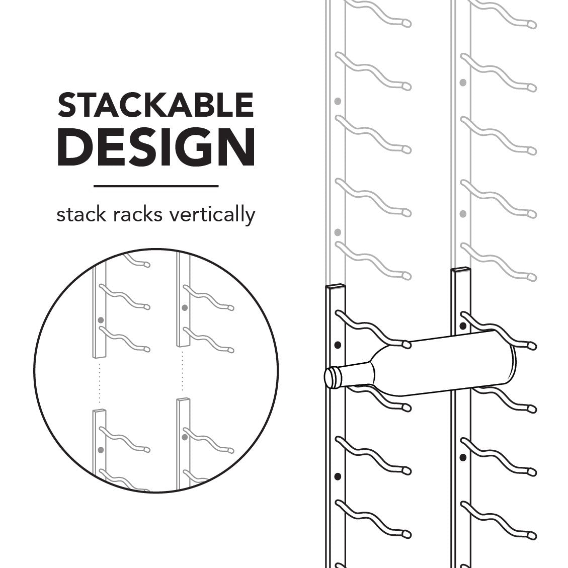 Jeray Final Touch 18 Bottle Wall Mounted Wine Rack