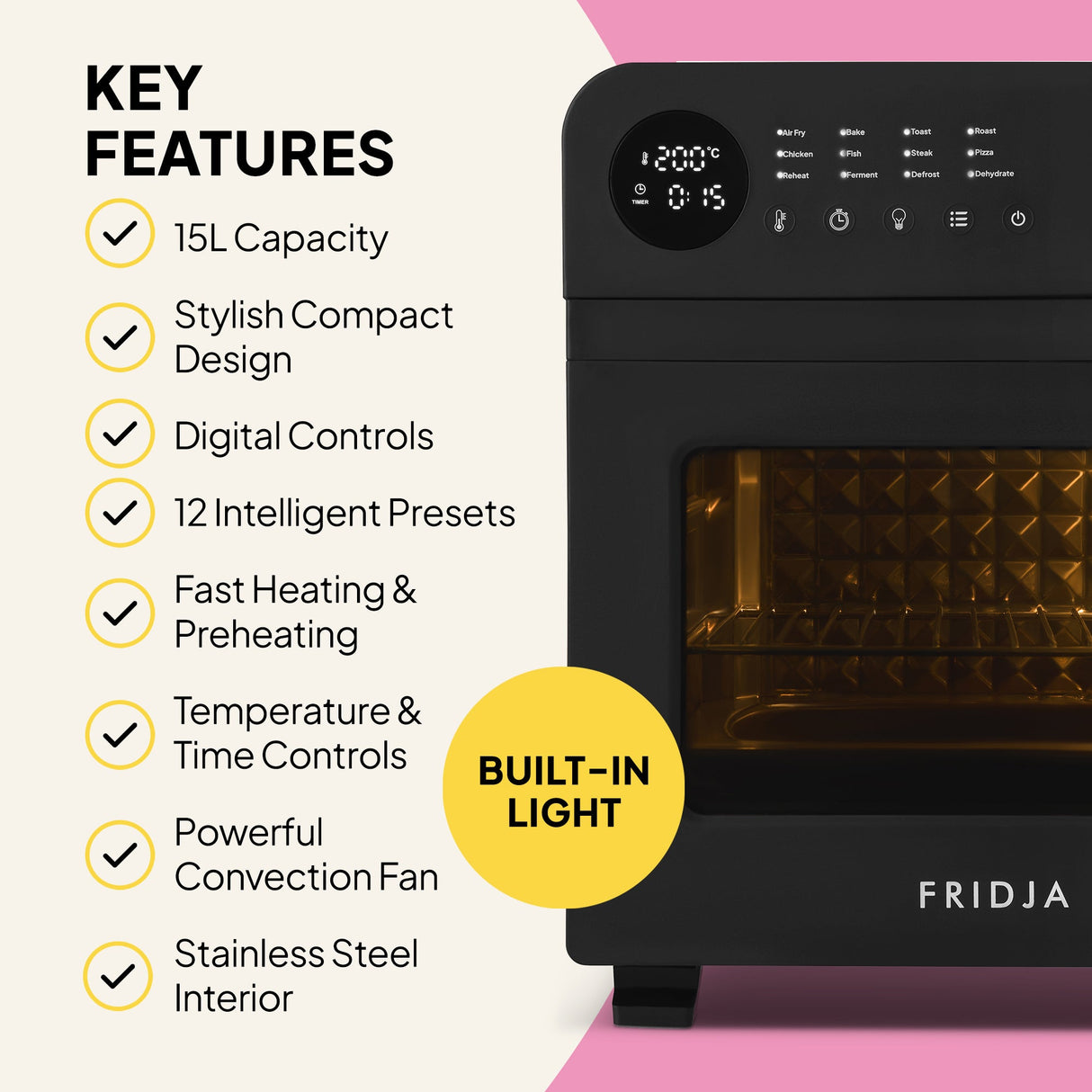 Fridja Super Oven 15L Digital Air Fryer Oven