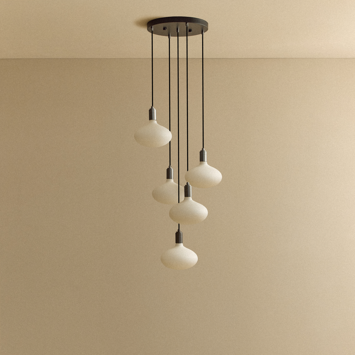 Tala Five Pendant in Graphite Oval II