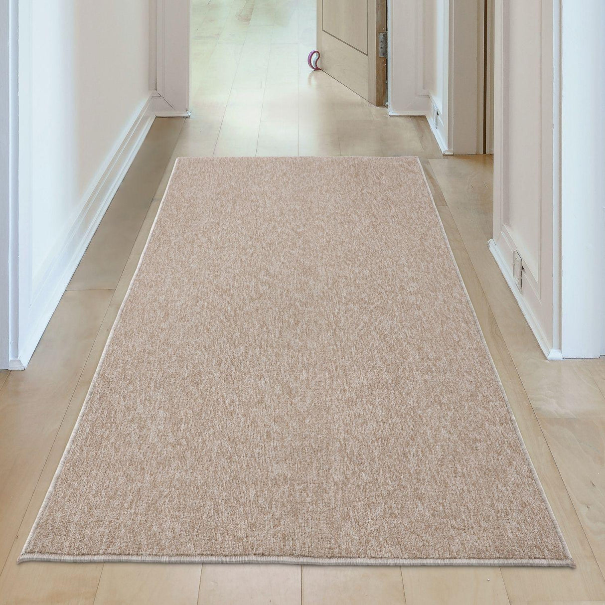 The Rugs Flex Beige Low Pile Solid Rug