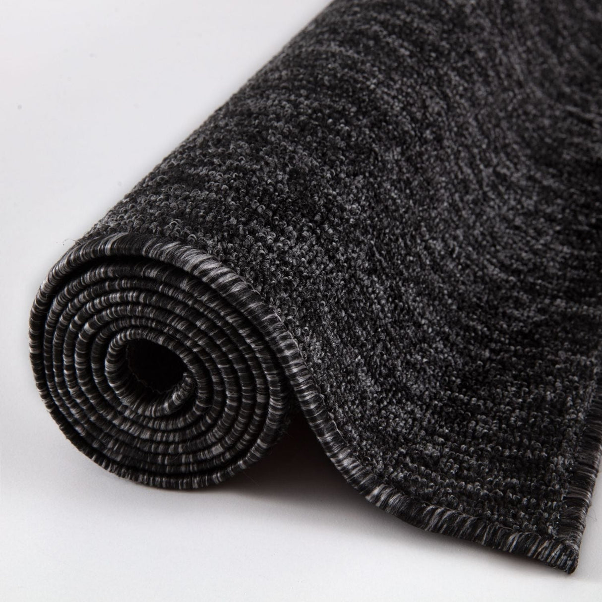 Flex Dark Grey Low Pile Solid Rug