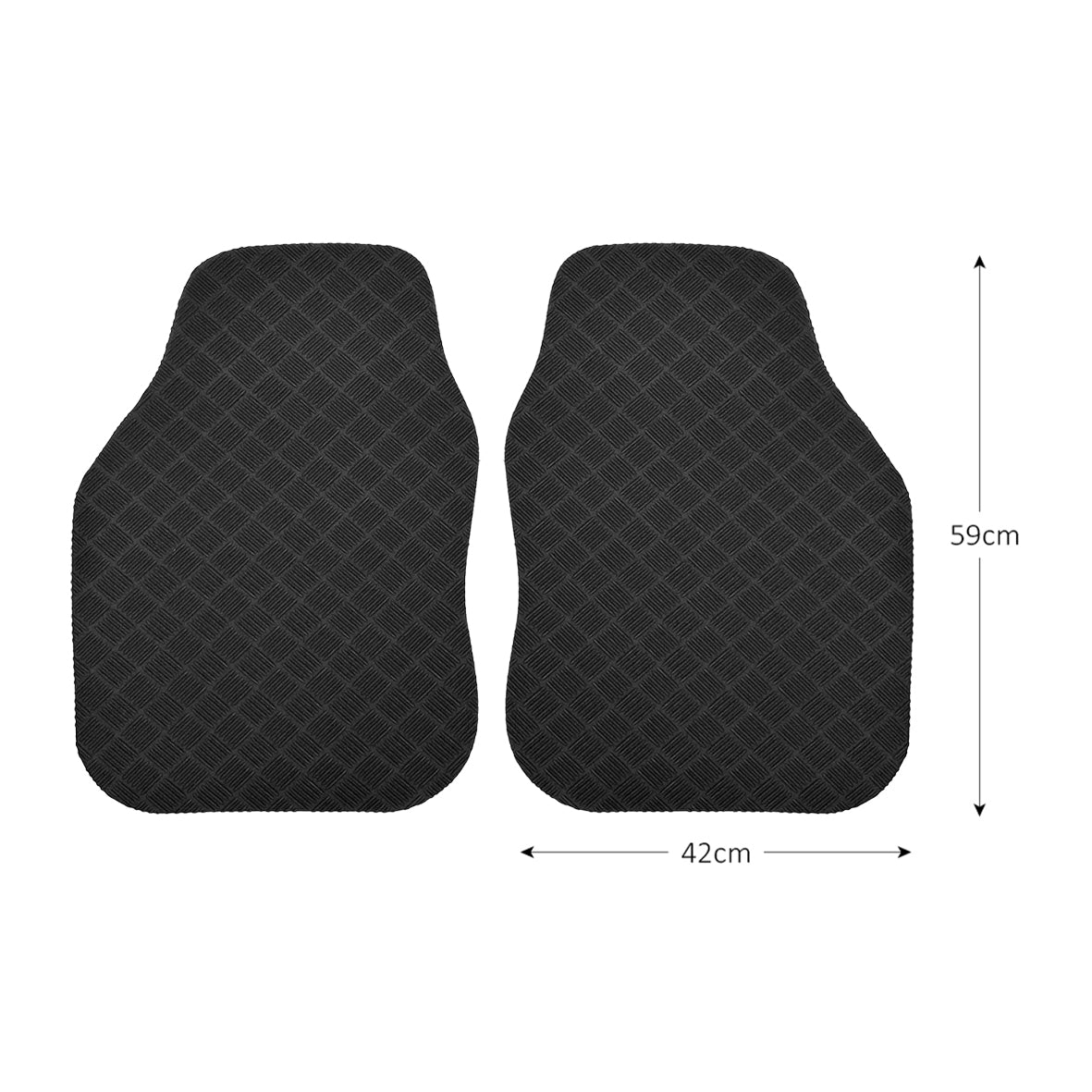 Nicoman Eco Friendly Car Mat 2pc Front Set Rubber Non Slip