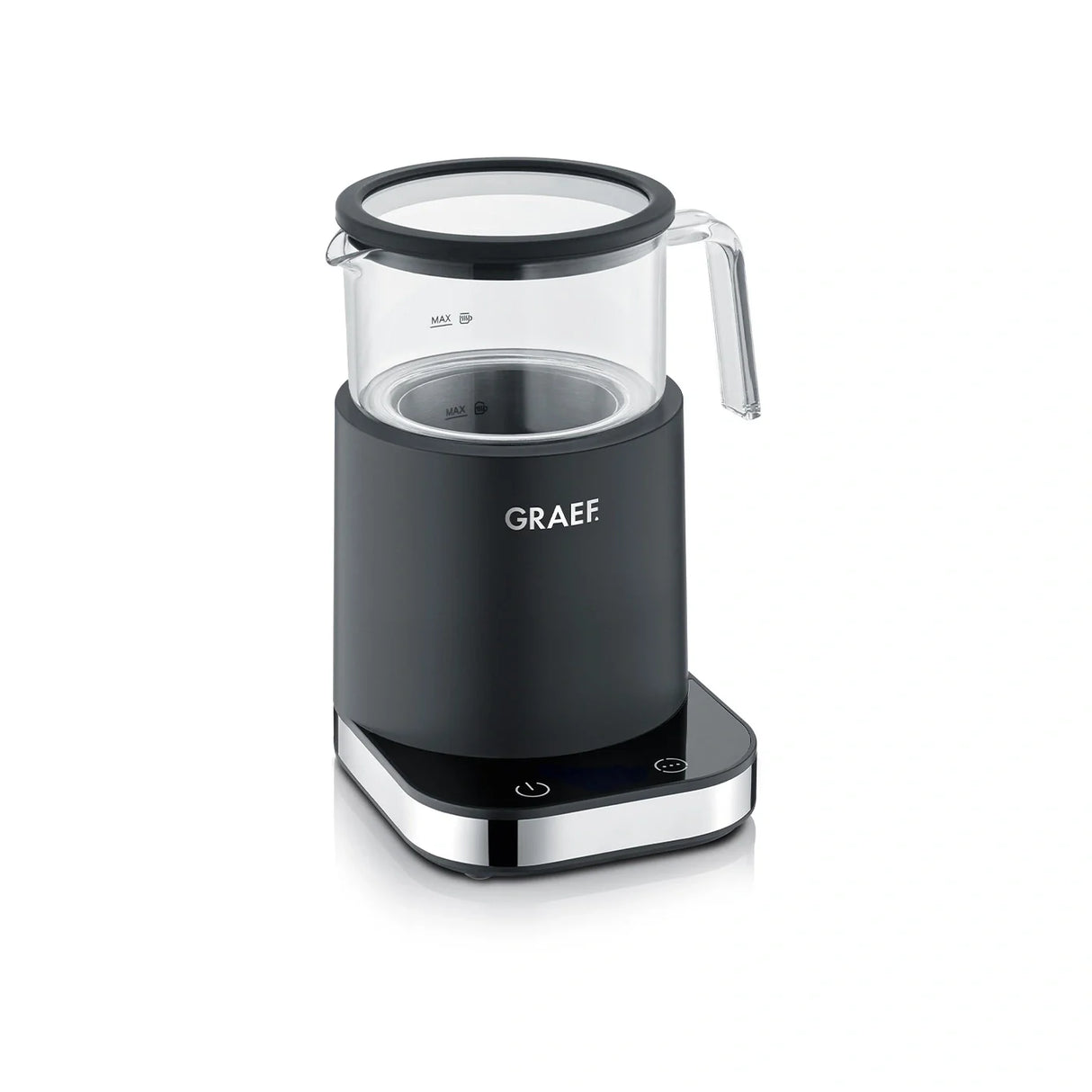 Graef Glass Induction Milk Frother - Black