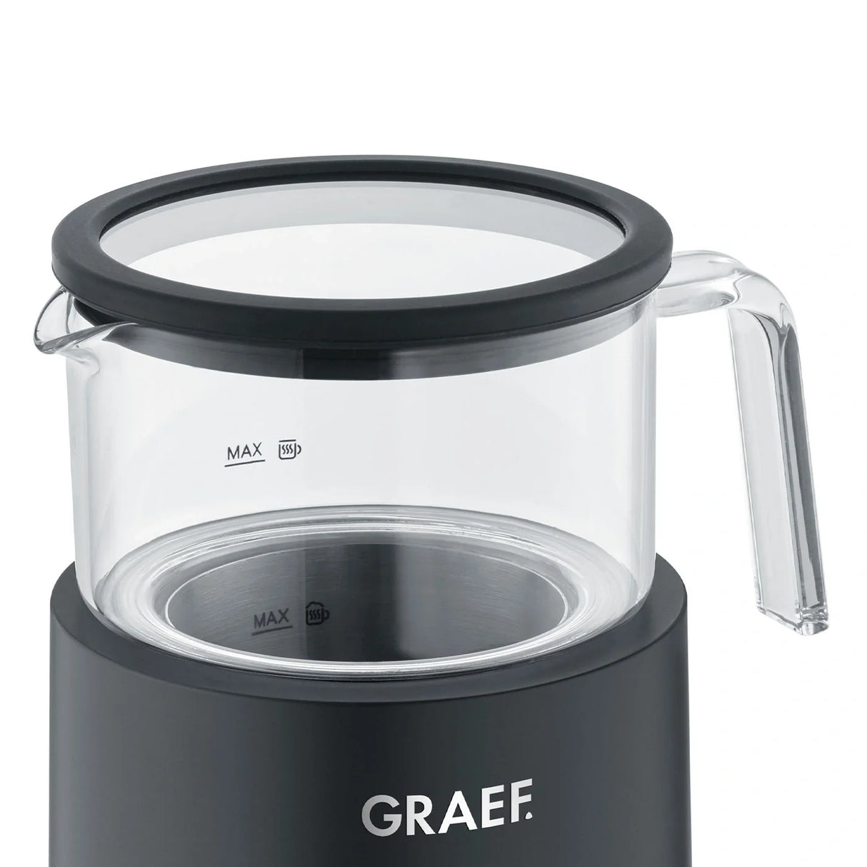 Graef Glass Induction Milk Frother - Black