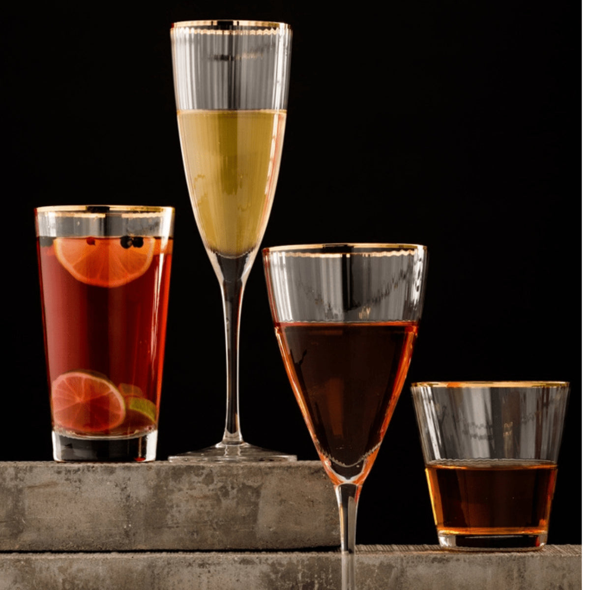 Ravenhead Roma Champagne Flute Glasses, Set of 2, 33cl