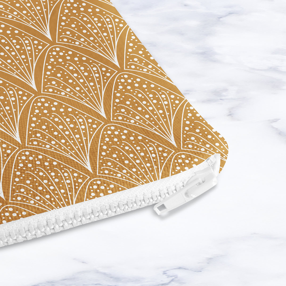Shadowbright Gold Abstract Make Up Bag - 24cm x 19cm