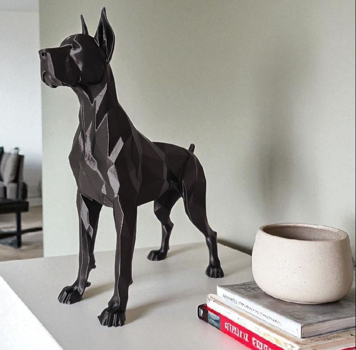 Filamora Studios Low Poly Great Dane Statue