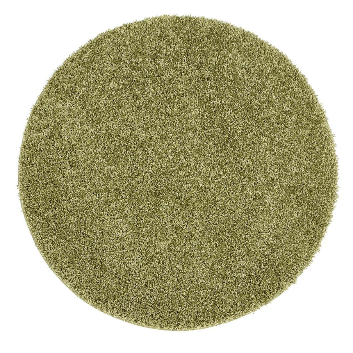 Washable Olive Green Shaggy Rug by The Rugs