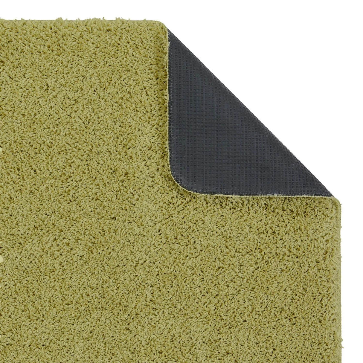 Washable Olive Green Shaggy Rug by The Rugs