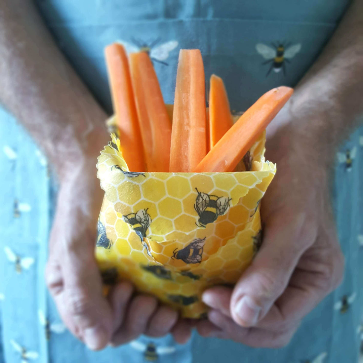 Honey Bee Good Bee Happy Beeswax Wraps - Set of 3