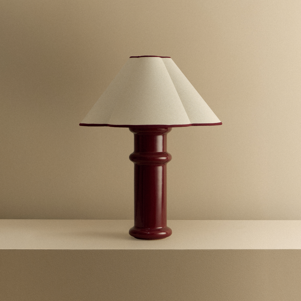 Tala Heath Table Lamp in Port Red