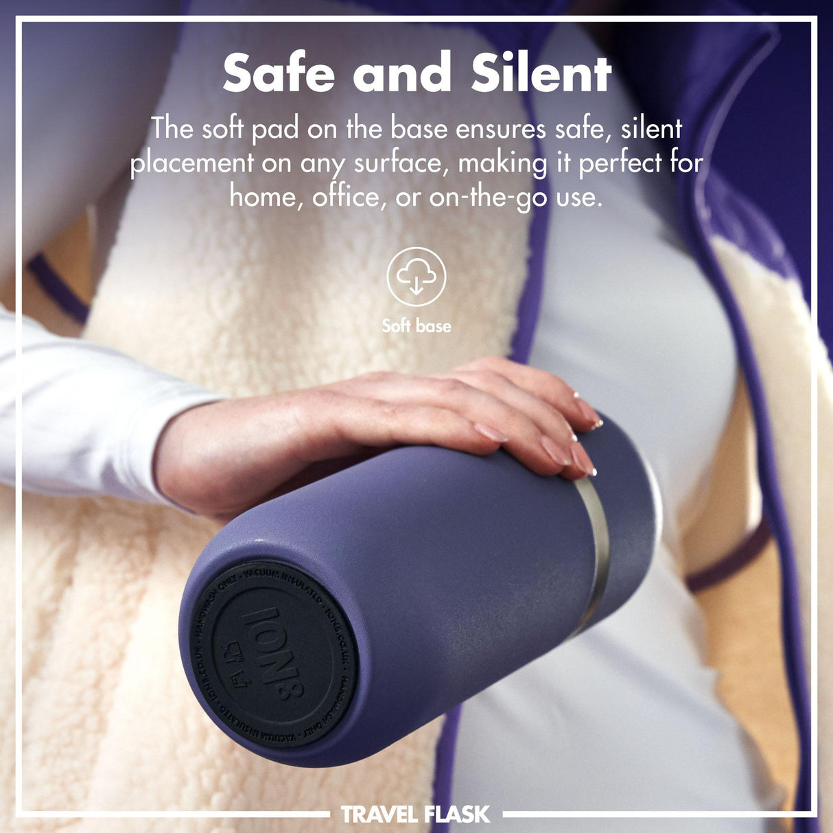ION8 Luma Vacuum Insulated, Flask & Mug, Purple, 700ml (24oz)