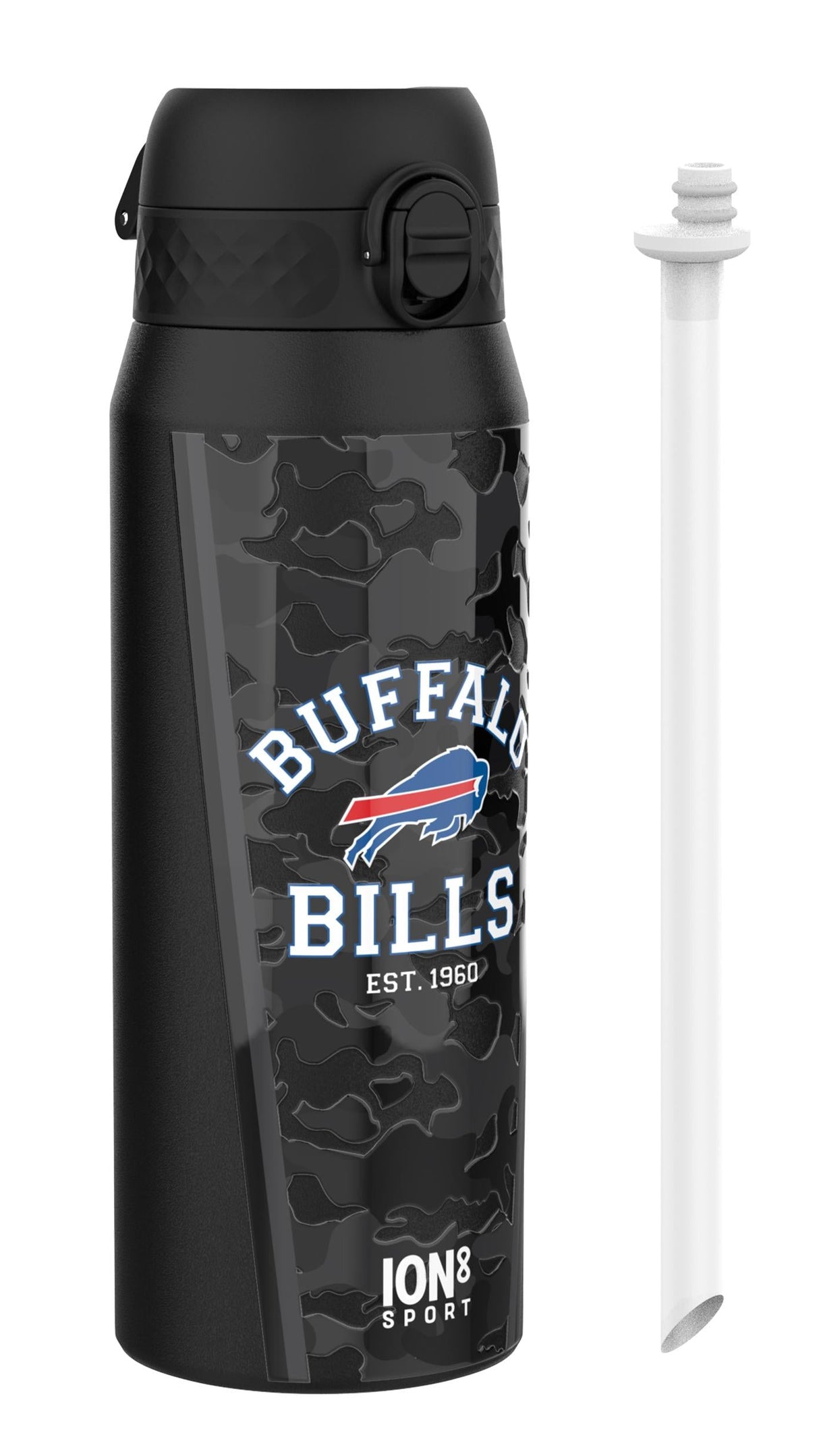 NFL x ION8 Insulated Steel Water Bottle, NFL Bills, 750ml (24oz)