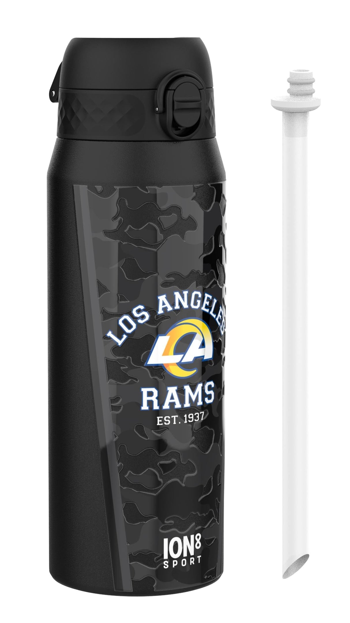 NFL x ION8 Insulated Steel Water Bottle, NFL Rams, 750ml (24oz)