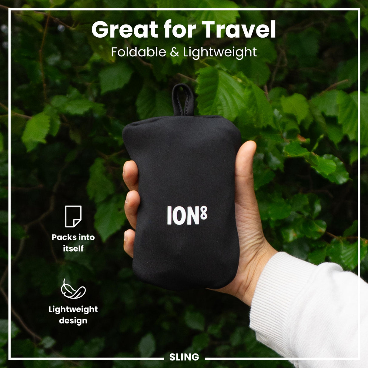 ION8 Lightweight, Sling Bottle Bag, Black