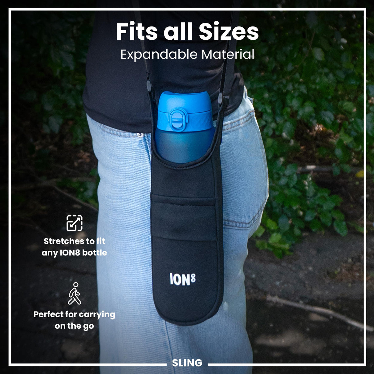 ION8 Lightweight, Sling Bottle Bag, Black