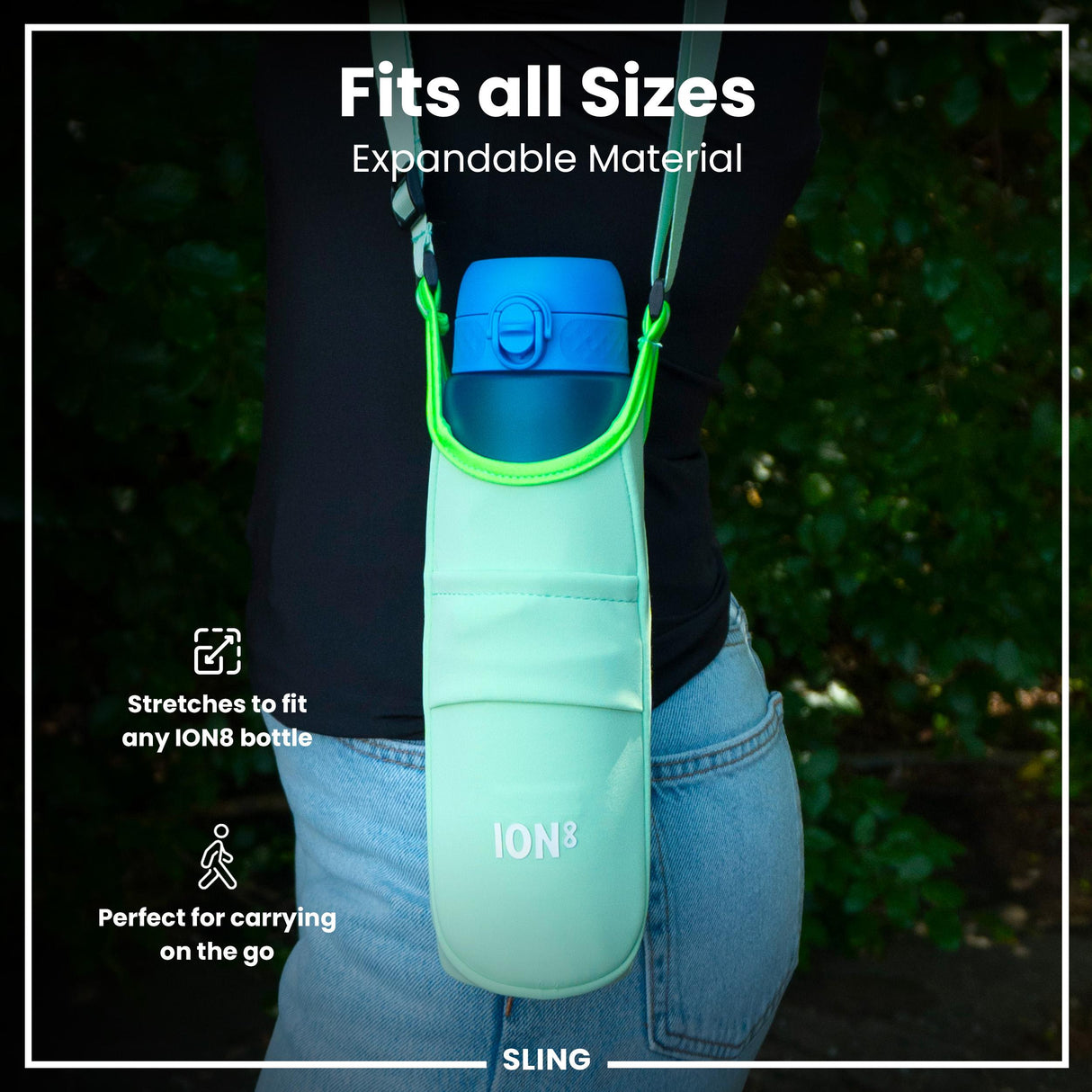 ION8 Lightweight, Sling Bottle Bag, Green