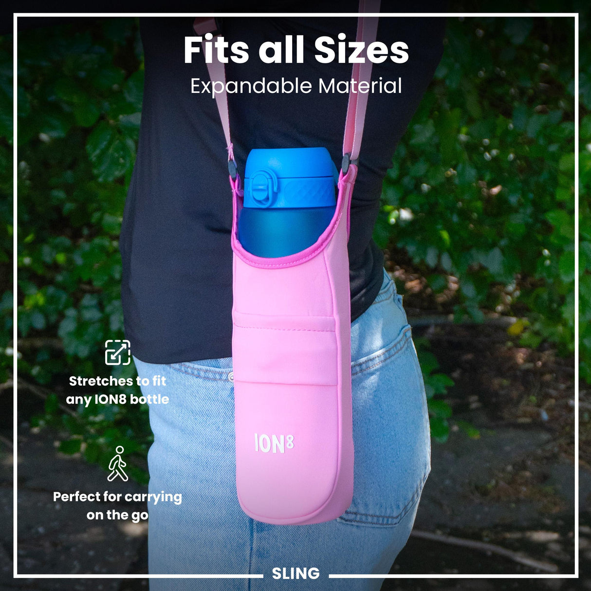 ION8 Lightweight, Sling Bottle Bag, Pink