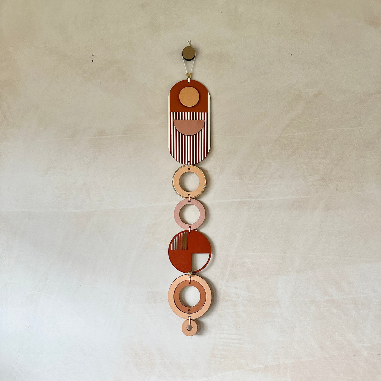 Warm Tones Geometric Wall Hangings – Luxury Mid‑Century Wood Art